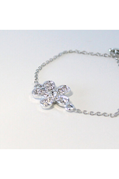 FashionForYou Set Francesca di Geneva, ceas, aspect floral și două brățări asortate din oțel inoxidabil, argintiu