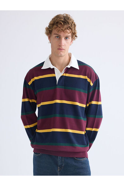 LC Waikiki Polo Yaka Uzun Kollu Erkek Sweatshirt