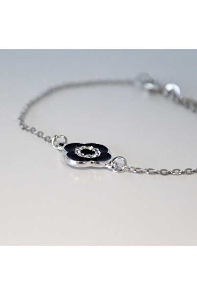 FashionForYou Set Francesca di Geneva, ceas, aspect floral și două brățări asortate din oțel inoxidabil, argintiu