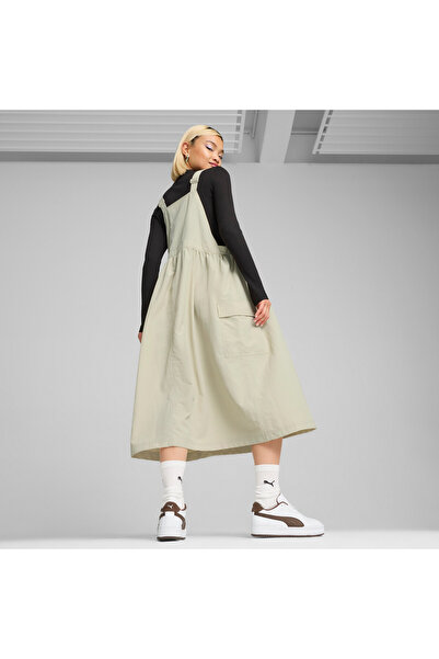 Puma Womens DOWNTOWN Dungaree Dress - Beige