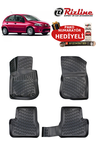 Rizline Citroen C3 2002-2009 Arası Havuzlu Paspas
