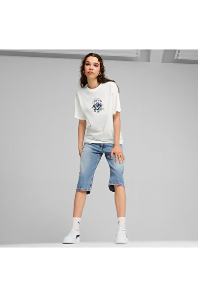 Puma Womens DOWNTOWN Relaxed Graphic Tee - White