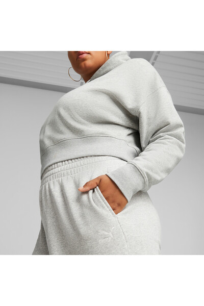 Puma Womens CLASSICS Relaxed Sweatpants - Gray