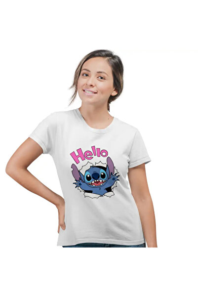 OEM Дамска тениска Stitch Hello