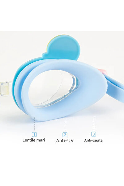OEM Ochelari de înot pentru copii, protecție UV, anti-aburire, potrivire perfectă, albaștri