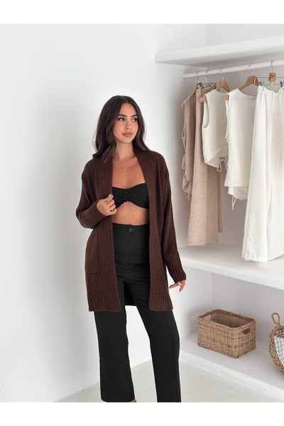 Velista Women's Loose Pocket Long Sleeve Knitwear Cardigan