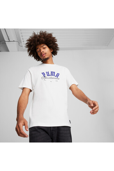 Puma Mens GRAPHICS Sportswear Tee - White