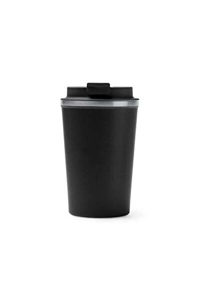 4desire.ro Double Wall Stainless Steel Thermos Mug, 450 ml, Black