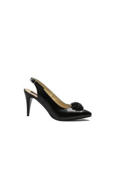 Catinca Shoes Pantofi stiletto eleganți cu decupaj Catinca, negri, piele