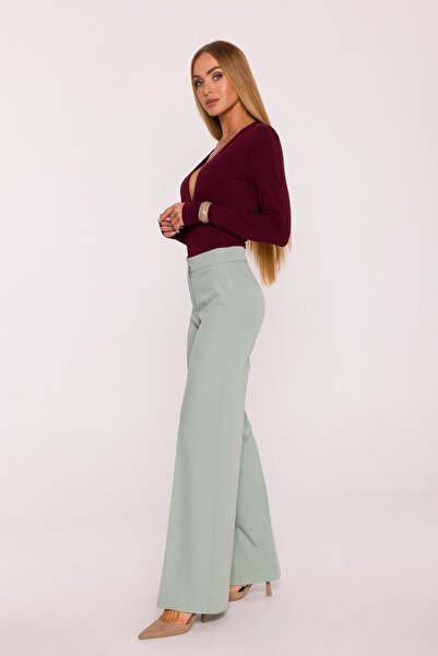 Made of Emotion Pantaloni damă cu picioare largi și buzunare