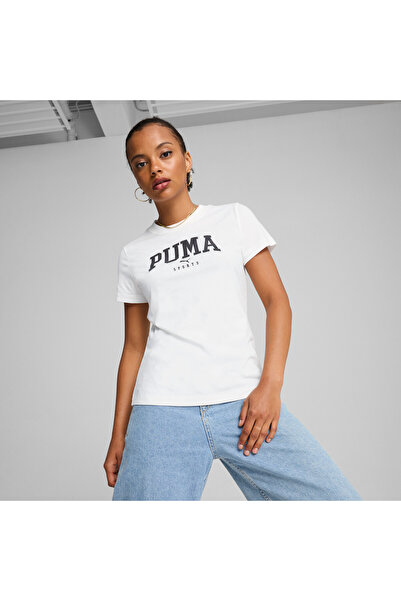 Puma Womens SQUAD Graphic Tee - White