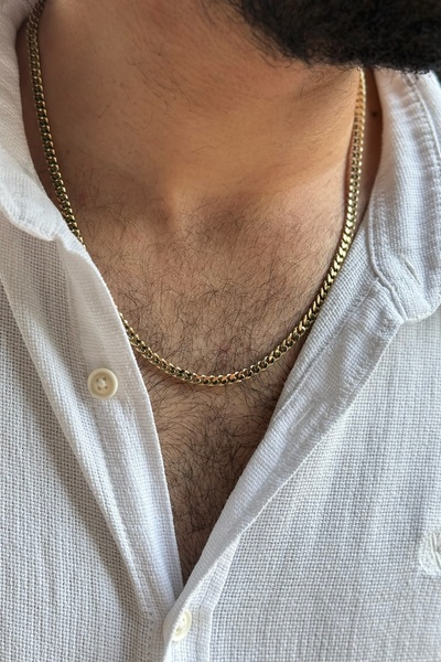 Utku Kuyumculuk 14 AYAR MODERN ERKEK ZİNCİR KOLYE