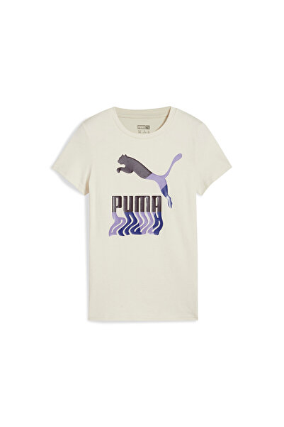 Puma Youth Girls Graphic Tee - White