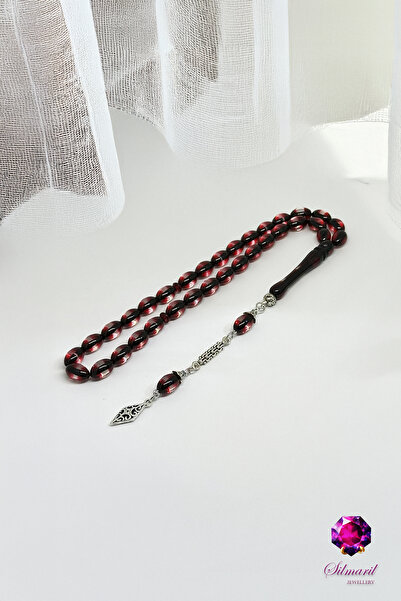 Silmaril Store مجموعة مسبحة العنبر من مجموعة ميرورلي - أزرق وأحمر - موديلات ف...