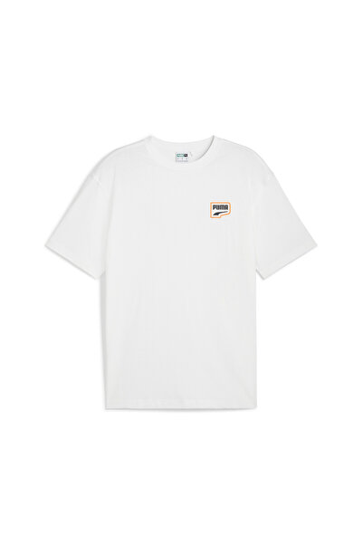 Puma Mens DOWNTOWN Relaxed Graphic Tee - White