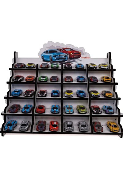 Toysilla Wooden Toy Car Display Stand 20 Eyes - T3029