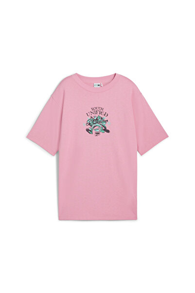 Puma Womens DOWNTOWN Relaxed Graphic Tee - Pink