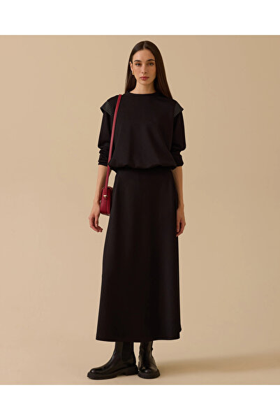 SCL Βασική φαρδιά μακριά φούστα