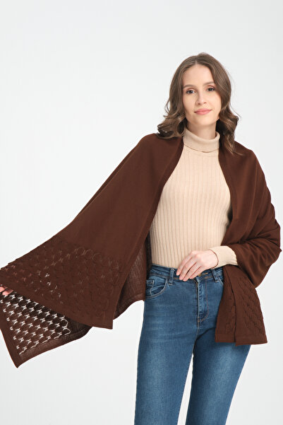 VEGA MODA شال كتف محبوك مخرم، وشاح كتف أنيق لفستان السهرة، شال كتف نسائي، تري...