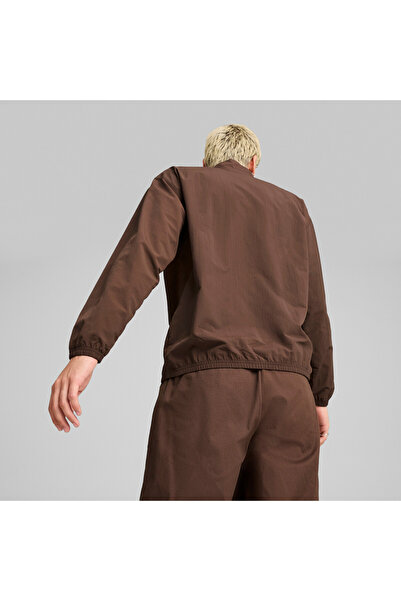 Puma Mens CLASSICS Woven Relaxed Crew - Brown