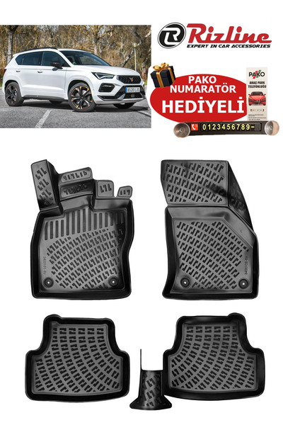 Rizline Cupra Ateca 2022 Sonrası Havuzlu Paspas