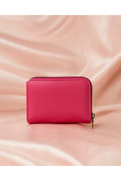 Aura Collection Online محفظة نويا من الجلد الصناعي اللامع بسحاب