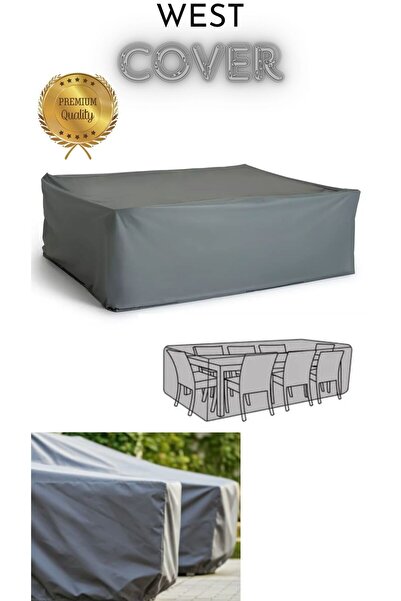 WestCover Bahçe Mobilyası Koruma Örtüsü Brandası Premium Kalite 300x200x80cm Gri