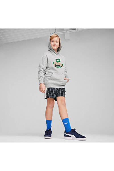 Puma Youth Boys FOR THE FANBASE Hoodie - Gray