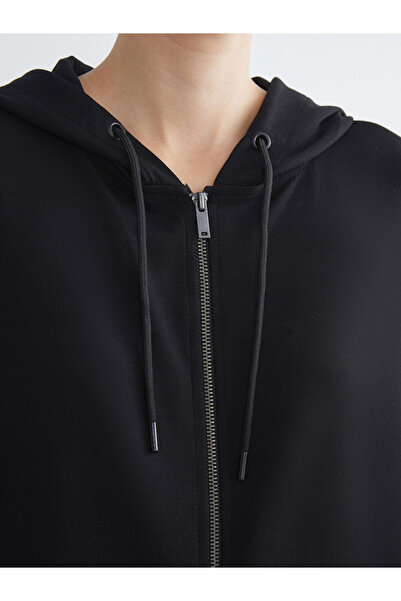 LC Waikiki Quality Parts from Celebi Store |   Hooded Oversize Women's Zippered Sweatshirt