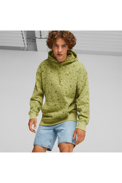 Puma Mens CLASSICS PAISLEYLUXE Hoodie - Green