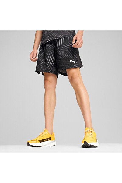 Puma Mens RUN FAV VELOCITY All-Over-Print 7" Running Shorts - Black