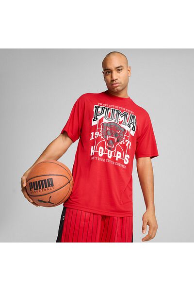 Puma Mens Rival Rage Basketball Tee - Red