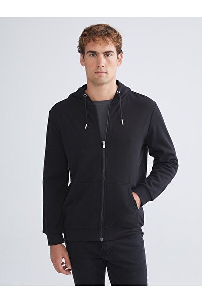 LC Waikiki Timeless Recommendations from Timeless Store |   Hooded Long Sleeve Men's Zippered Sweatshirt