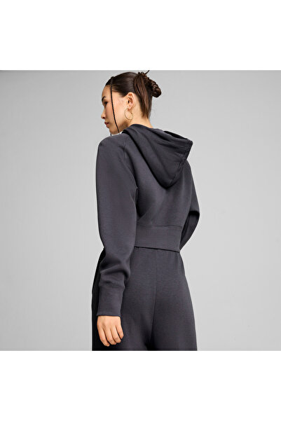 Puma Womens CLASSICS+ Relaxed Hoodie - Gray