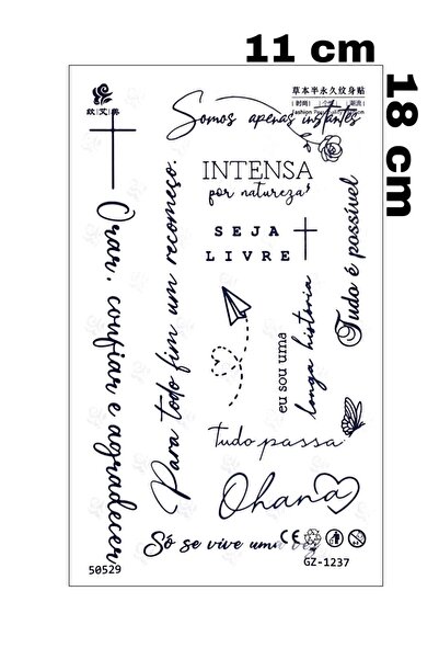 Mecit Tuhafiye 1 AY KALICI MİNİMAL YAZILAR KOL BİLEK VUCUT İÇİN GEÇİCİ DÖVME