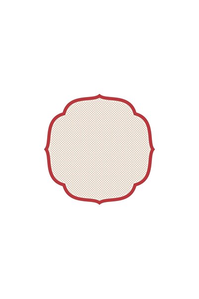 Hester & Cook Set de 12 foi de masă cu puncte roșii - tăiate manual