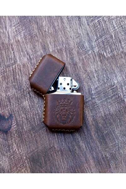 CACTUS Kişiye özel Hakiki deri Kaplama Çakmak Benzinli Çakmak - İsim Baskılı El