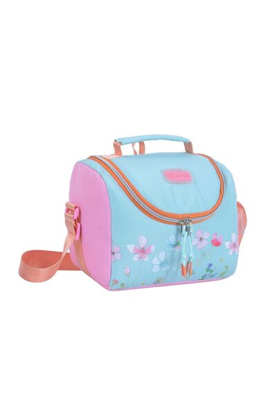 Pause LUNCH BAG Blue Floral Pink