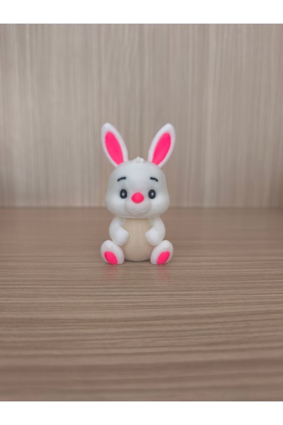 Alwin3d Tavşan Figür 7 cm | 3D Baskı Doğum Günü Pasta Üstü Süsü ve Dekoratif Figür