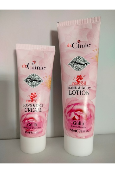 Dr. Clinic Rose Hand & Body Lotion 150 ml and Rose Nourishing Hand & Face Cream 75 ml