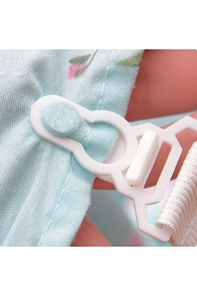 Bibilel Set cleme pentru fixare cearceaf/husa mesei de calcat, cu elastic, 2buc/set, Alb
