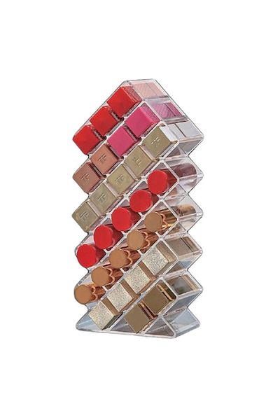 OEM Acrylic Lipstick Holder with 28 Compartments 11.5x6.5x25.5cm