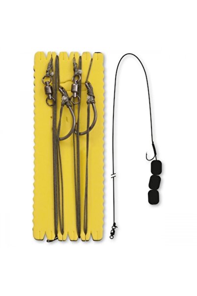 Mimteam Black Cat Cat Catfish Rig 6/0: Rig cu păr pentru pelete și boilies, 100 cm, 100 kg