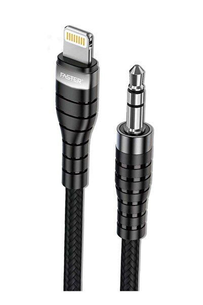 Faster محول كابل Lightning إلى كابل Aux مقاس 3.5 ملم لمقبس سماعات الرأس لجهاز...