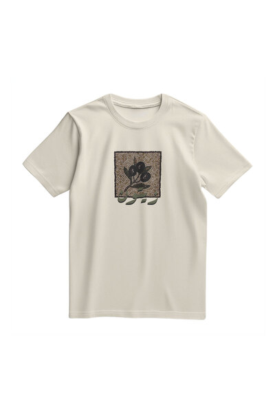 Zaytoon Unisex Kısa Kollu Mozaik Filistin ve Zeytin Dalı Baskılı Tişört S - 2xl T300028