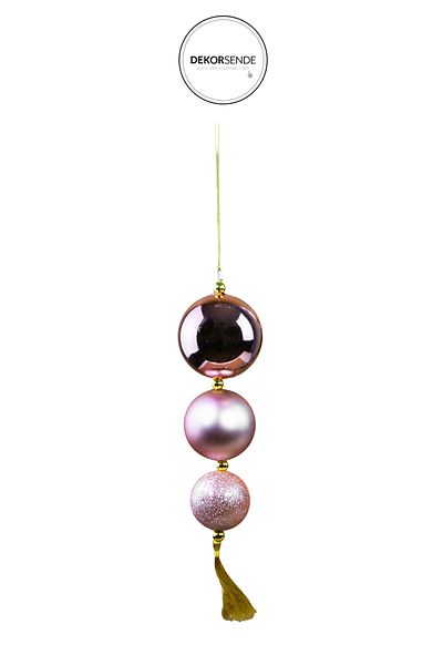 Dekorsende Christmas Ornament Pendant Shiny Ball Pink 23 cm