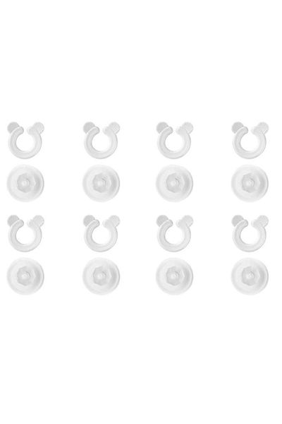 Jenuos Set 8 cleme pentru plapuma, JENUOS®, 3.7 cm, Plastic, Transparent