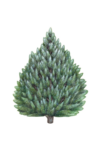 Hester & Cook Set de 12 foi de masă Evergreen decupate