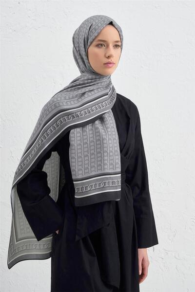 Armine Silk Monogram Shawl 23