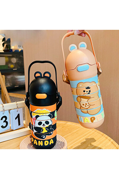 Mobcos Creative Puzzle Cup Children's Portable Stainless Steel Thermos Rotating Straw Revolving game